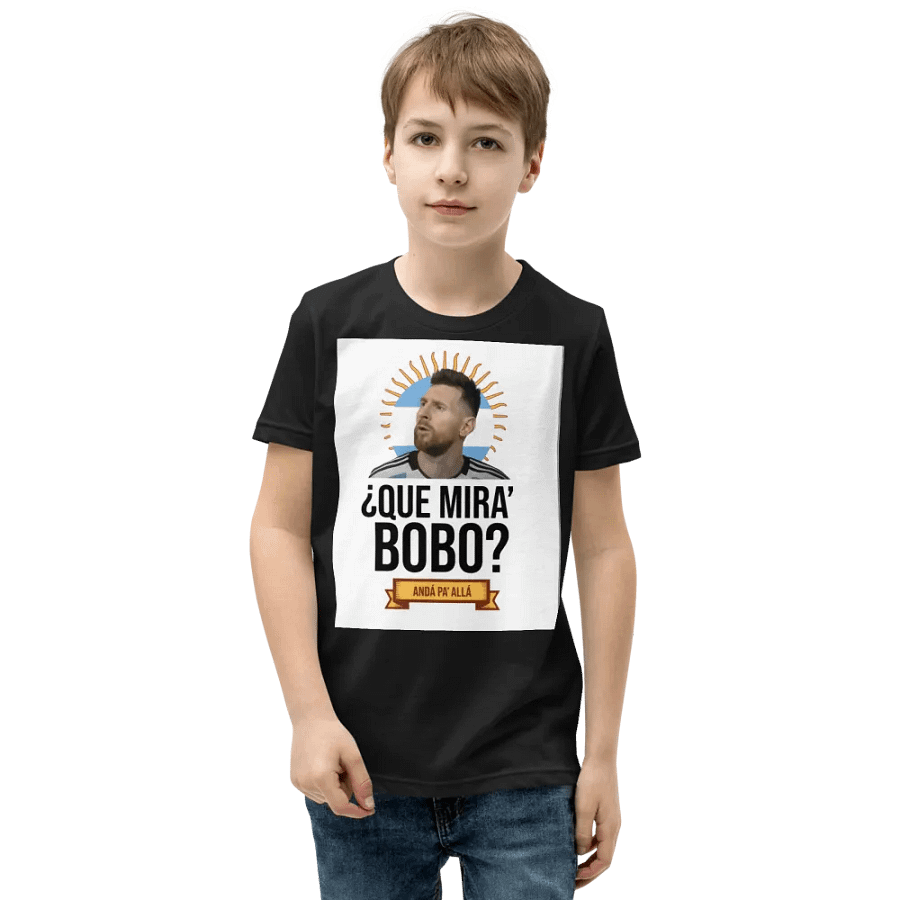 Que Mira Bobo? Messi is Goated Youth Shirt product image (4)