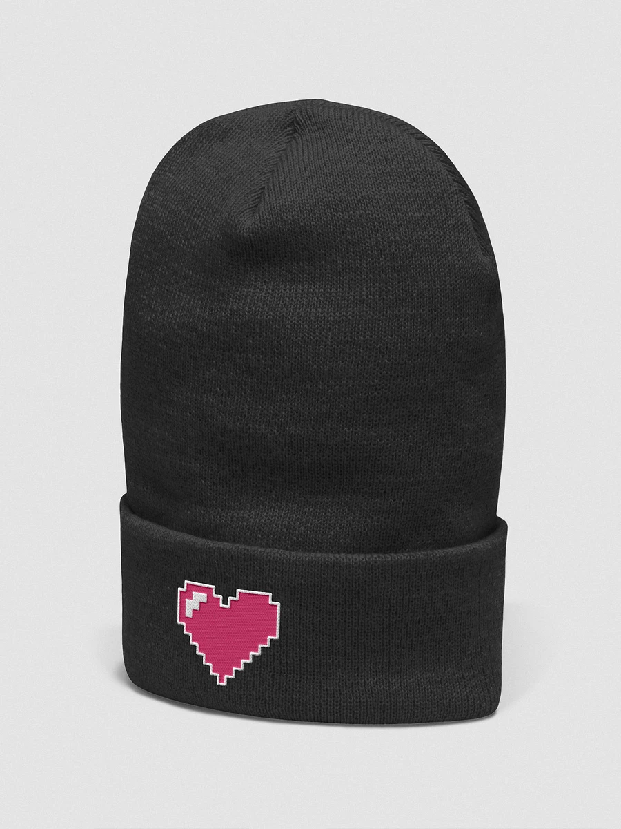 Pixel Heart Foldover Beanie - Pink product image (2)