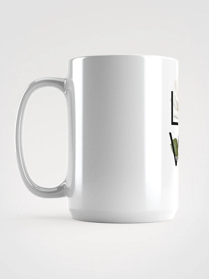 'Love' White Rose White Glossy Mug product image (2)