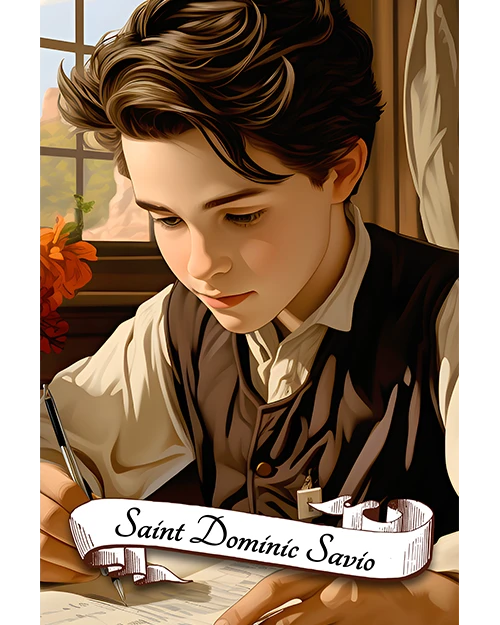 Saint Dominic Savio Patron Saint of Youth, Students, Choir Boys, Juvenile Delinquents, the Falsely Accused, Matte Poster product image (1)