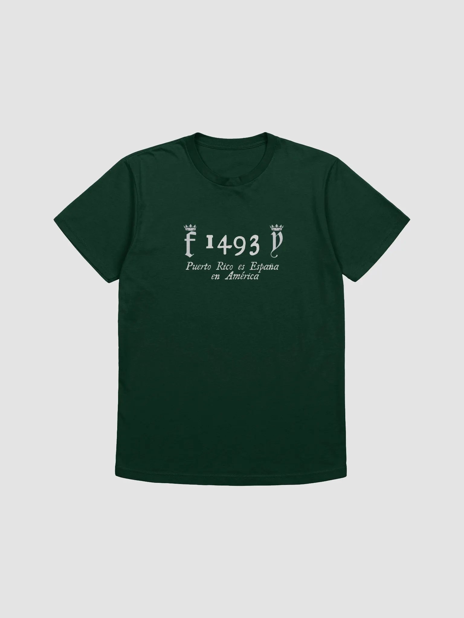Camiseta manga corta verde - 1493 Puerto Rico es España en América product image (1)