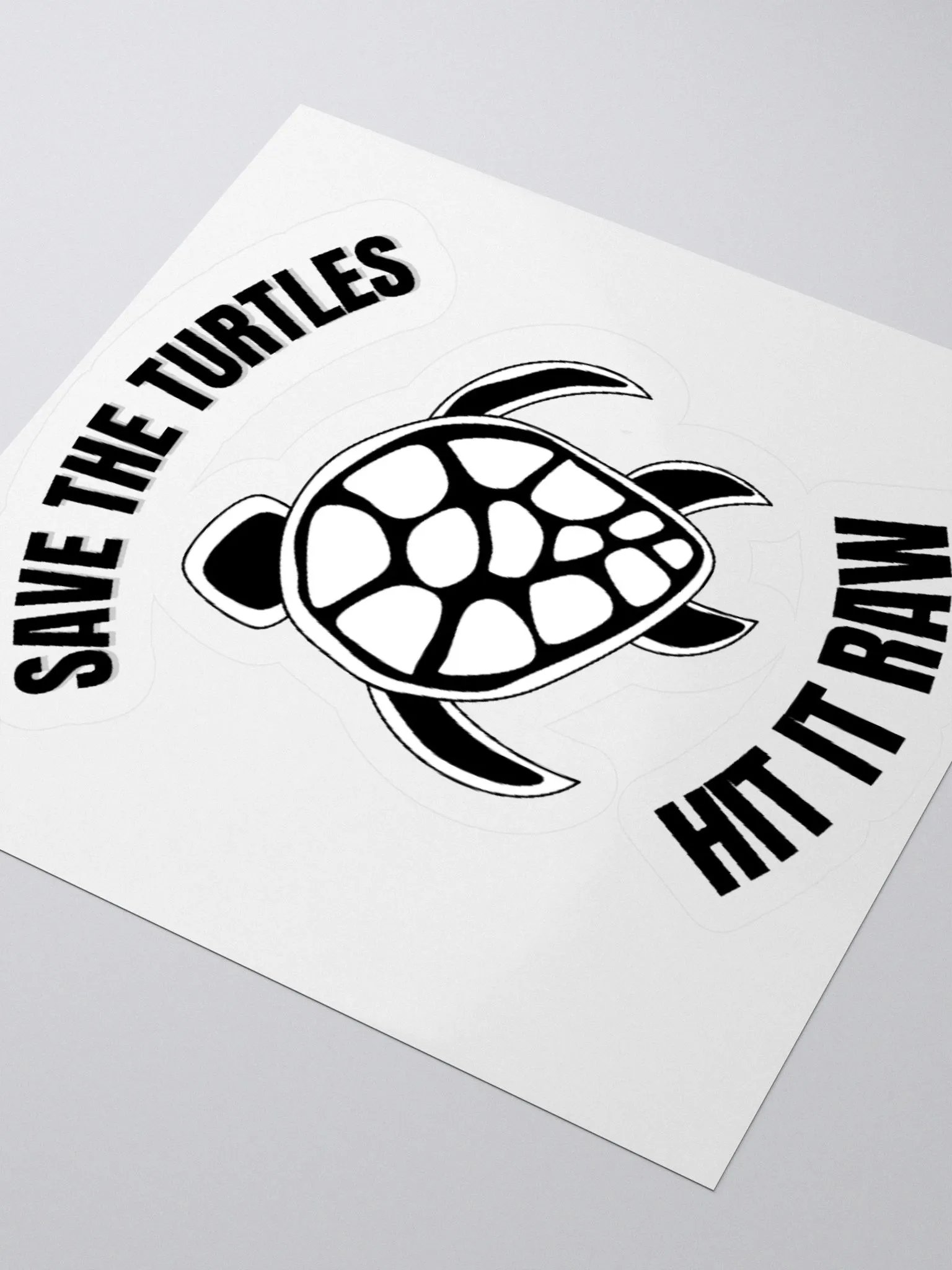 Save The Turtles Hit It Raw Sticker product image (3)