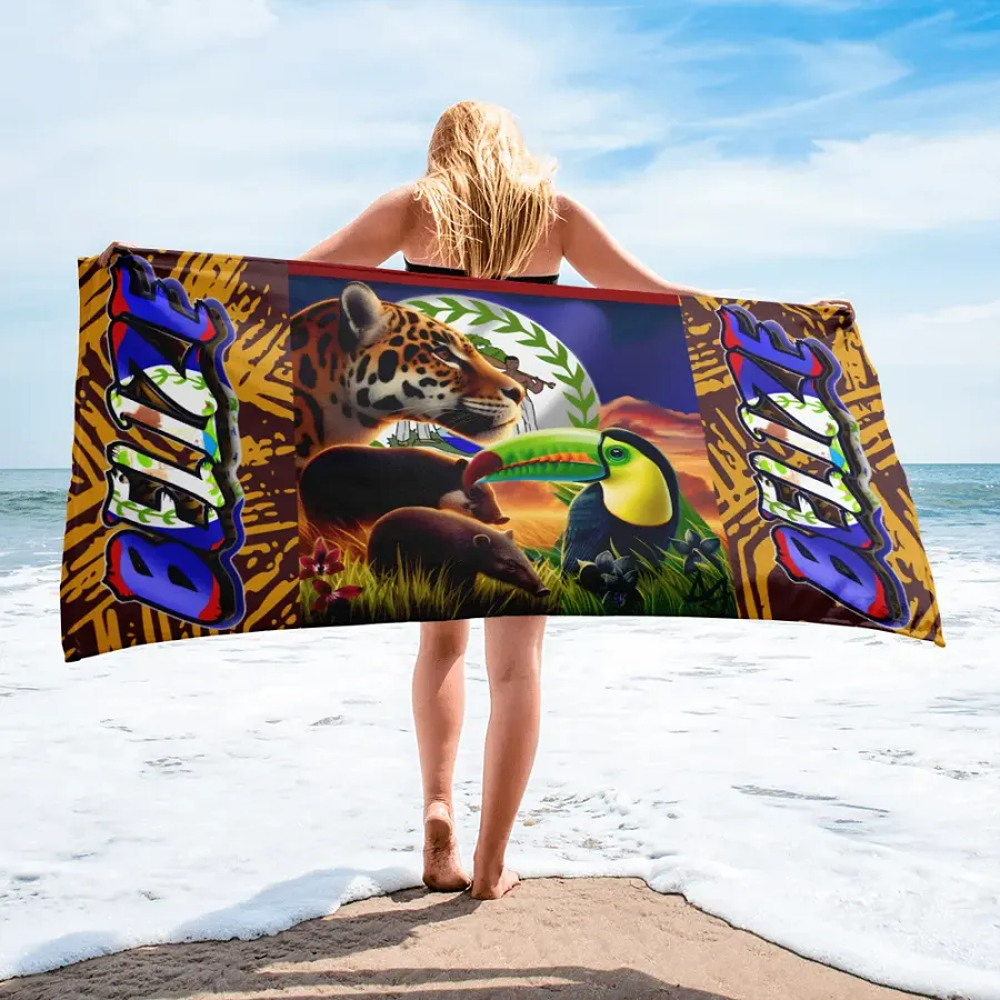 Beauty of Belize (Fun Edition) Beach Towel product image (2)