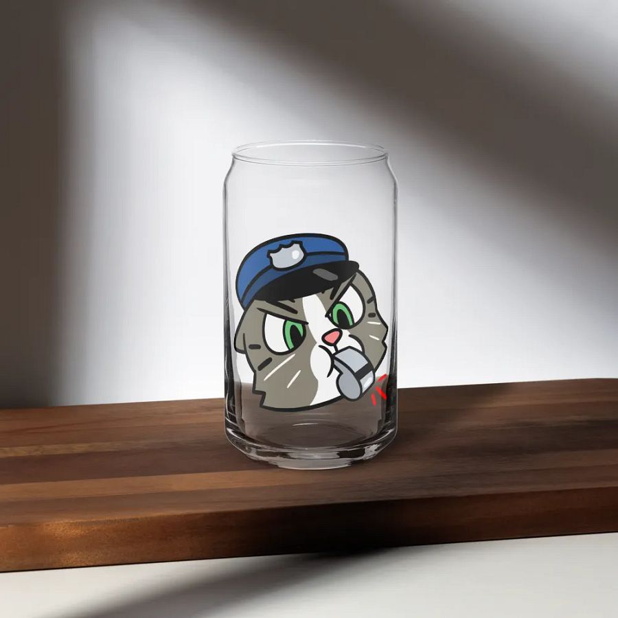 Officer Kitty Cat Can-Shaped Glass product image (35)