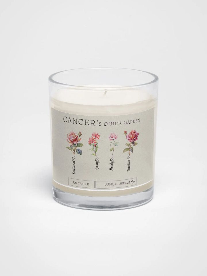 Birth Month Flower Cancer Vegan Soy Wax Candle product image (2)