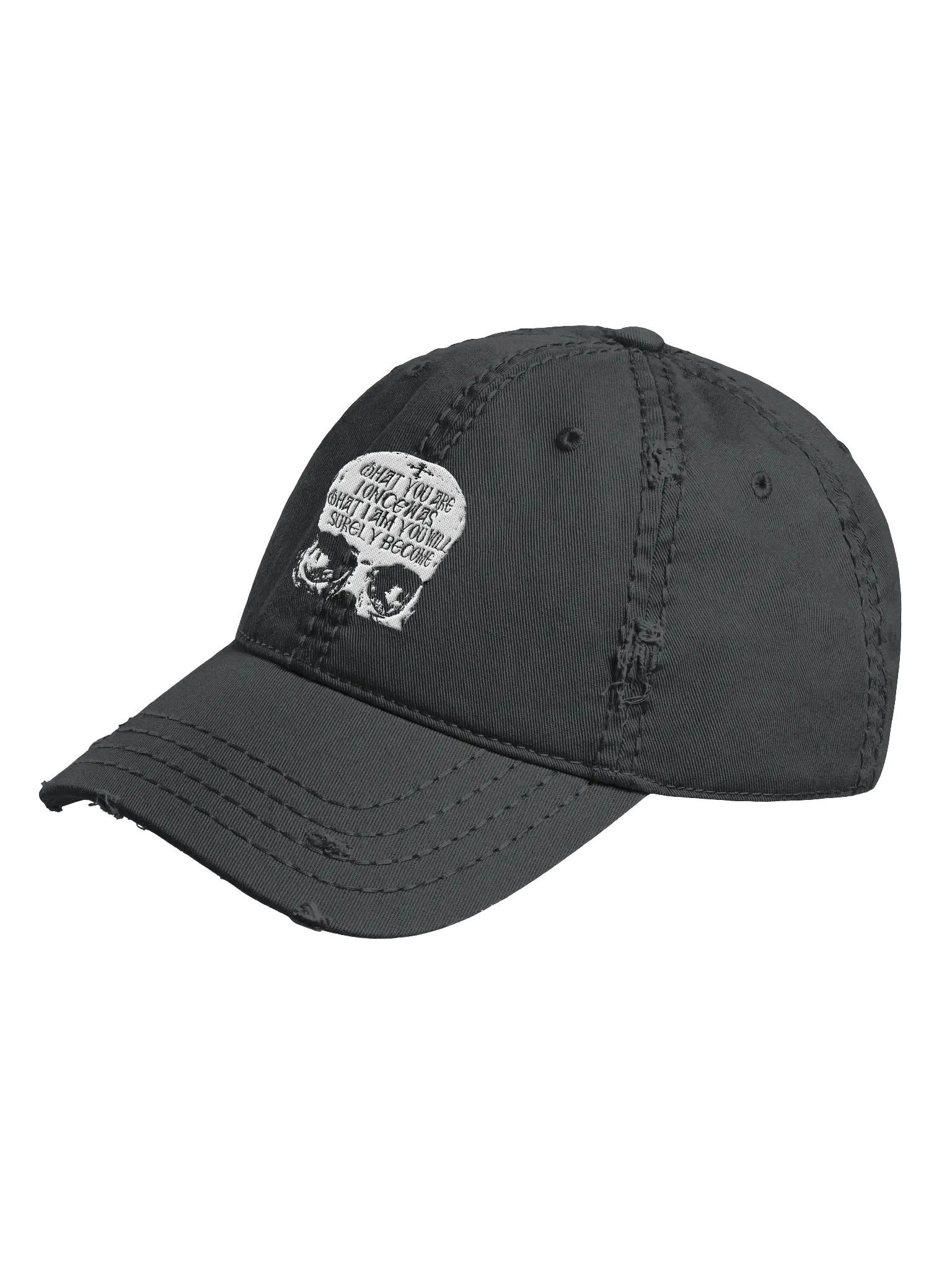 Skull Symbol Distressed Dad Hat product image (2)