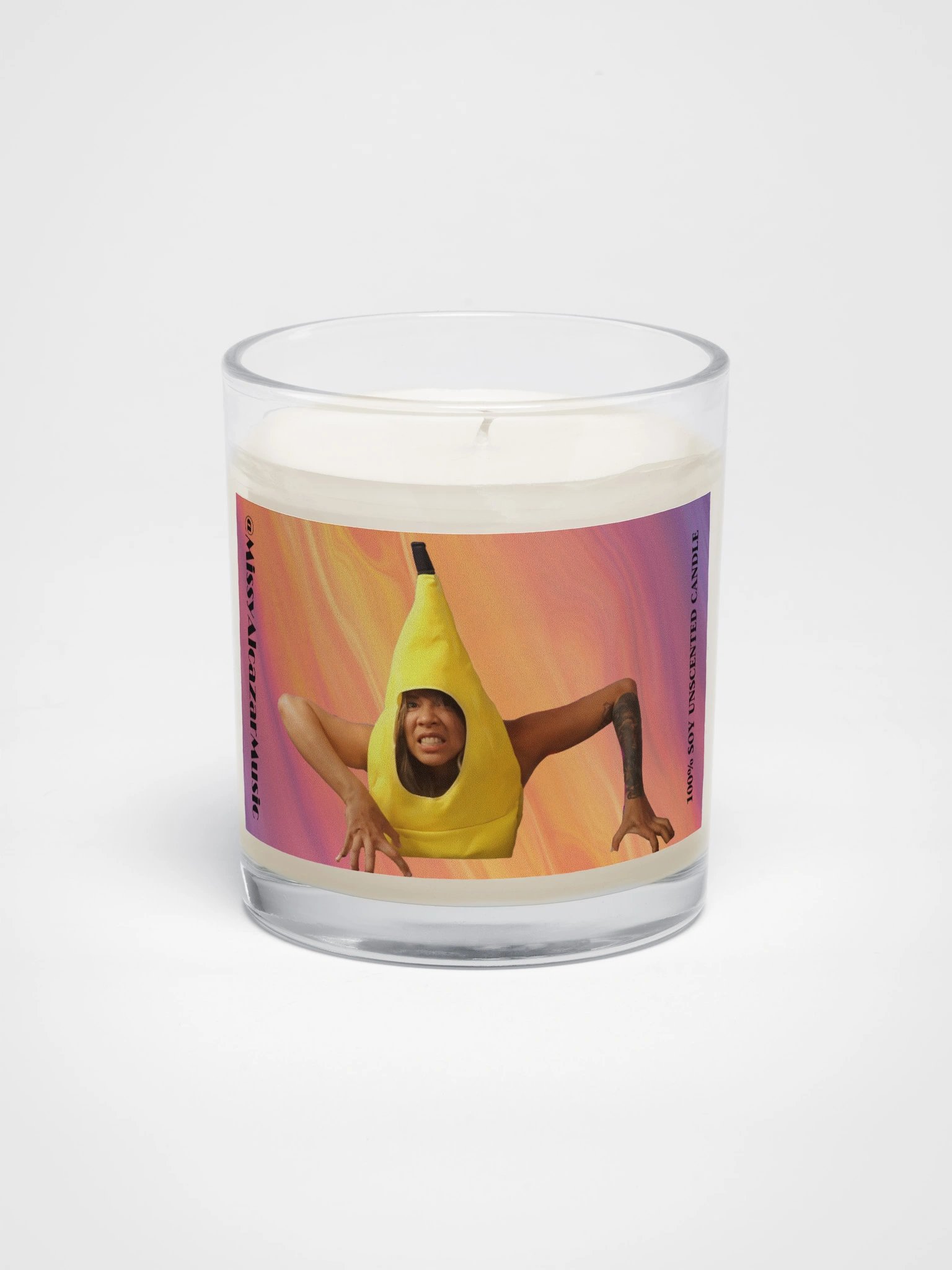 Threatening Banana Lady soy candle product image (1)