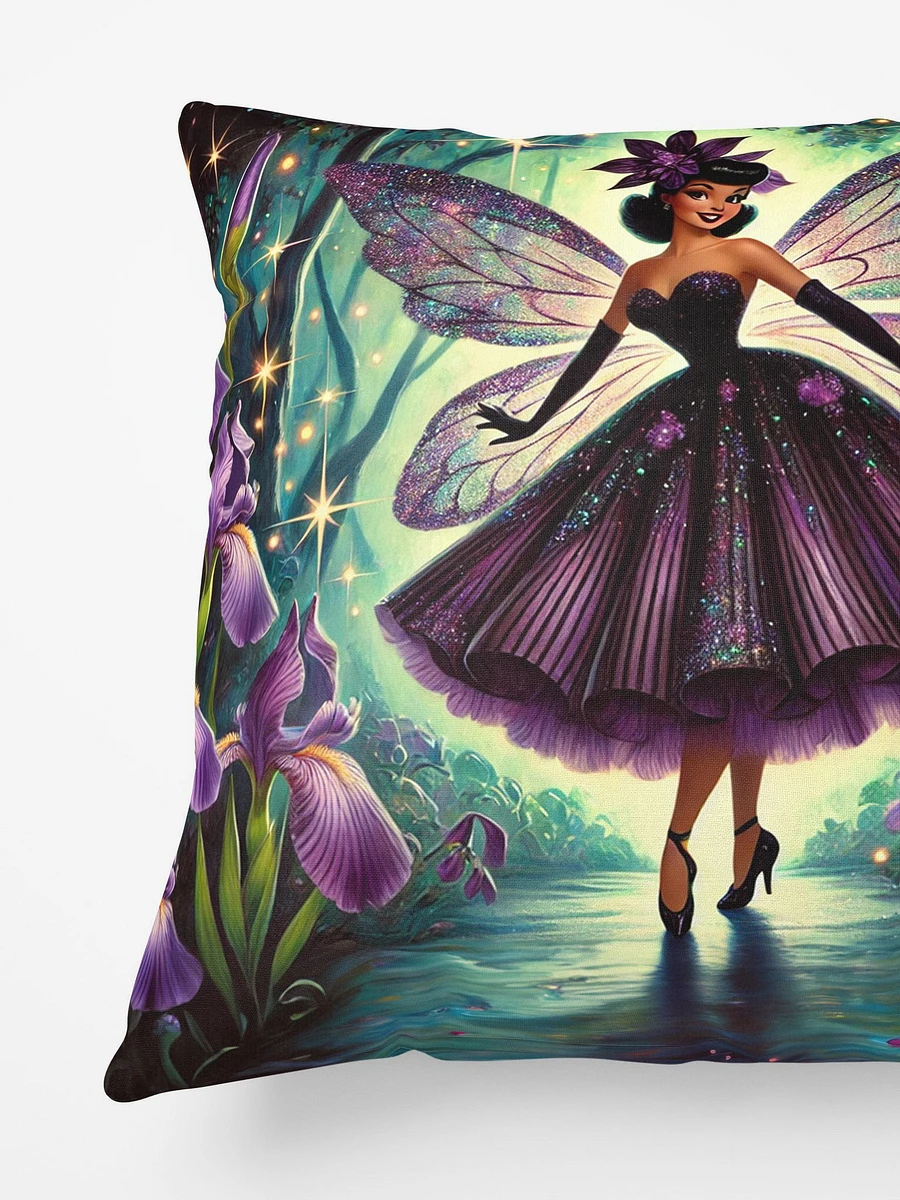 Purple Iris Fairy Enchanted Forest Pillow product image (4)