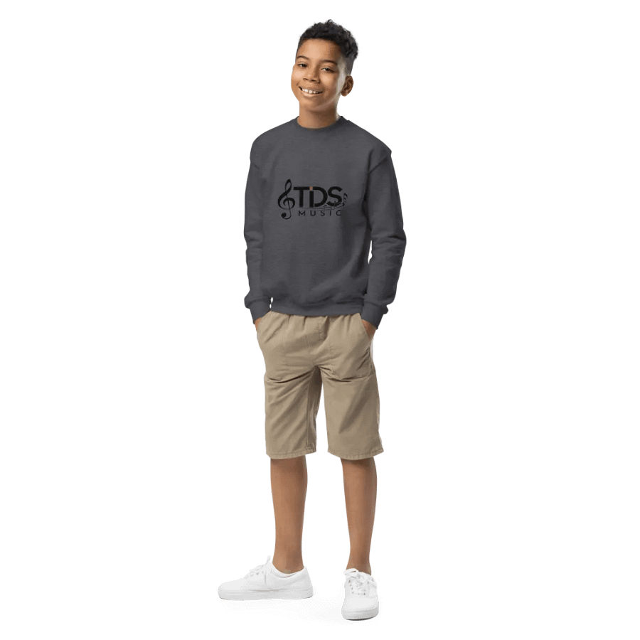 TDS Music Youth Crew Neck Sweatshirt in Blue, White, Black, Red, Gray (XS-XL) product image (4)