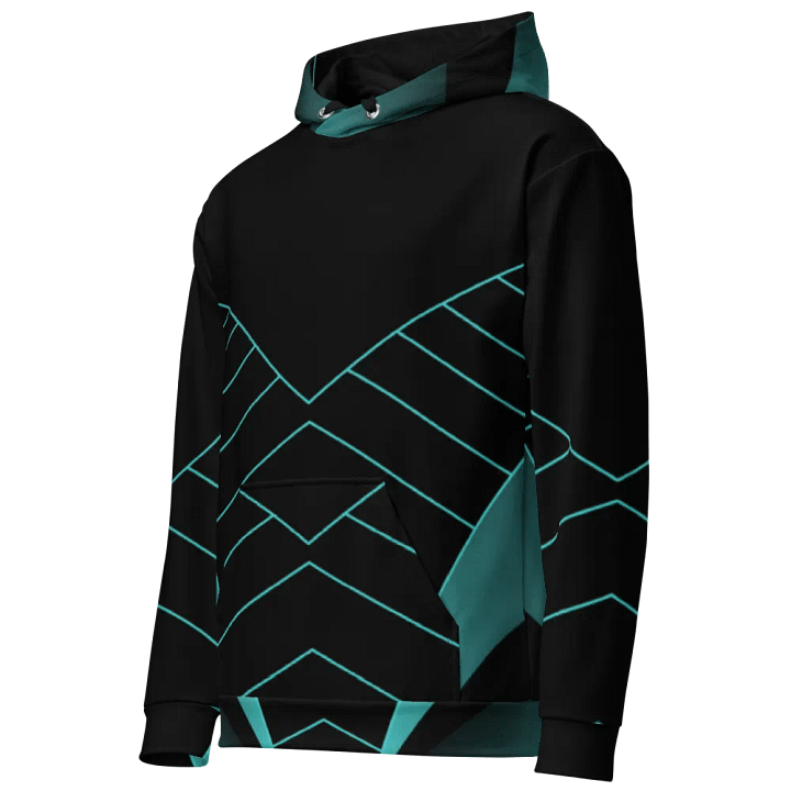 unisex dark cyan/black hoodie product image (2)
