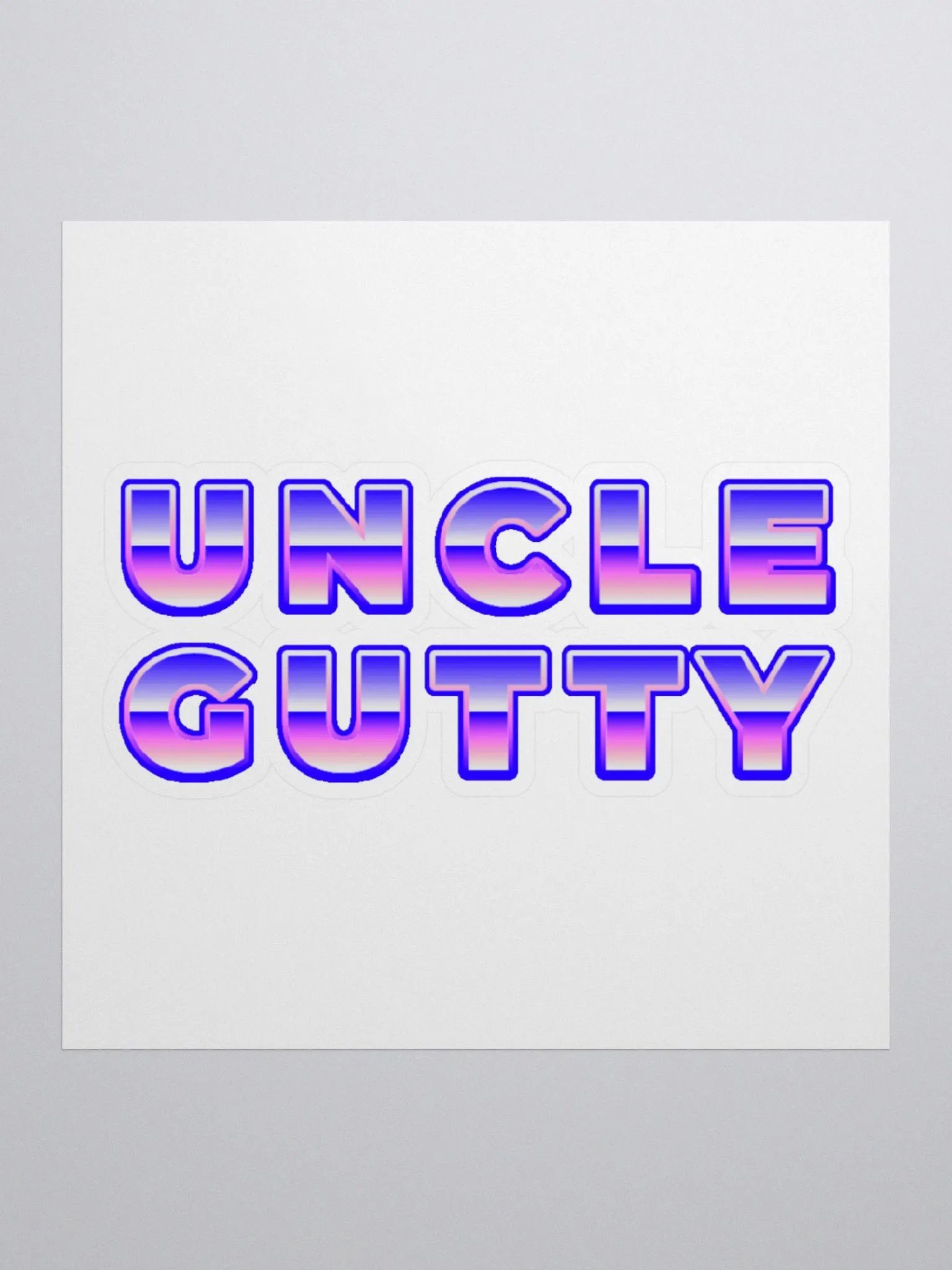 Uncle Gutty Kiss Cut Sticker product image (1)