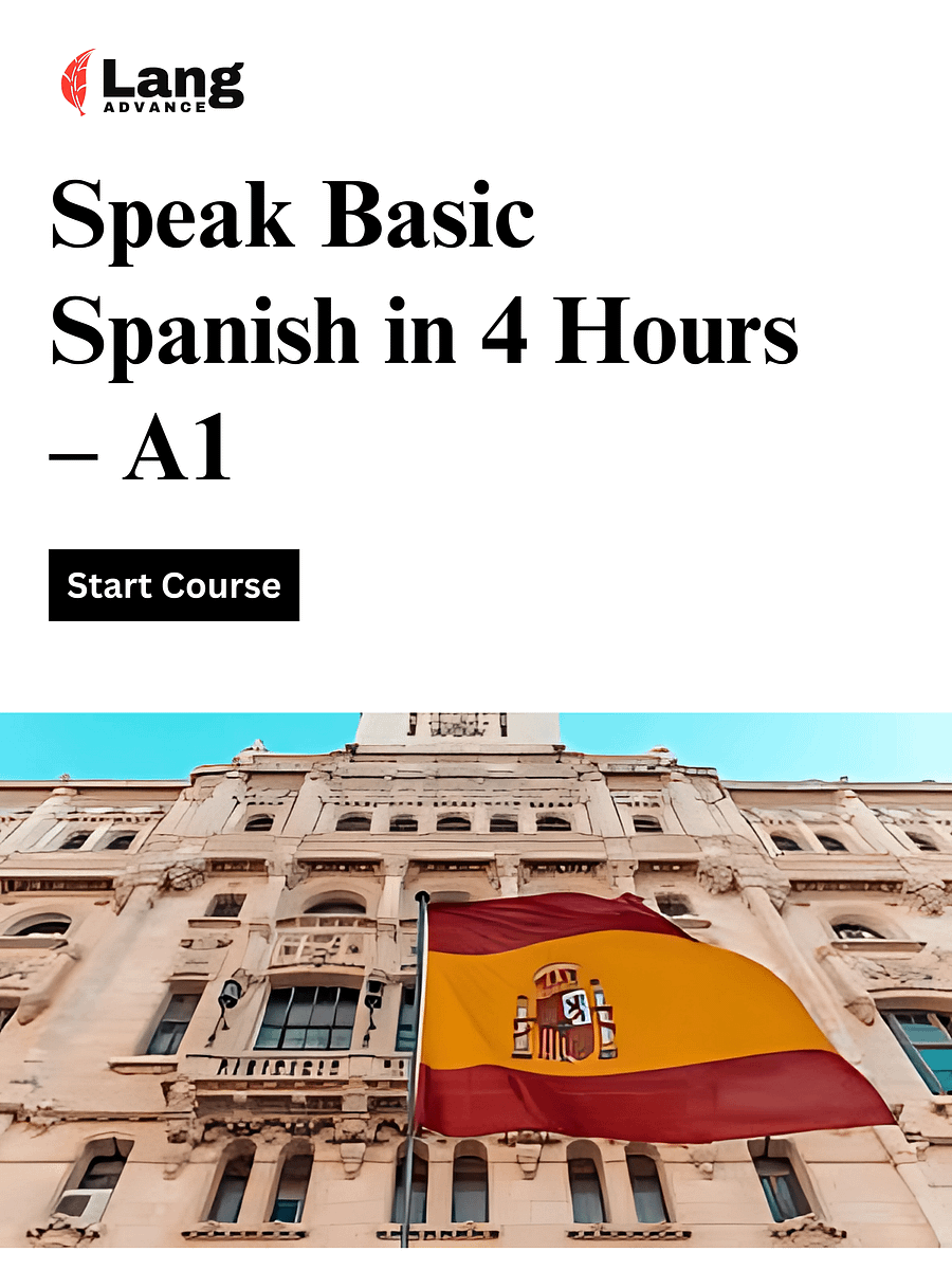 Learn Basic Spanish in less than 4 hours - A1 Level product image (1)
