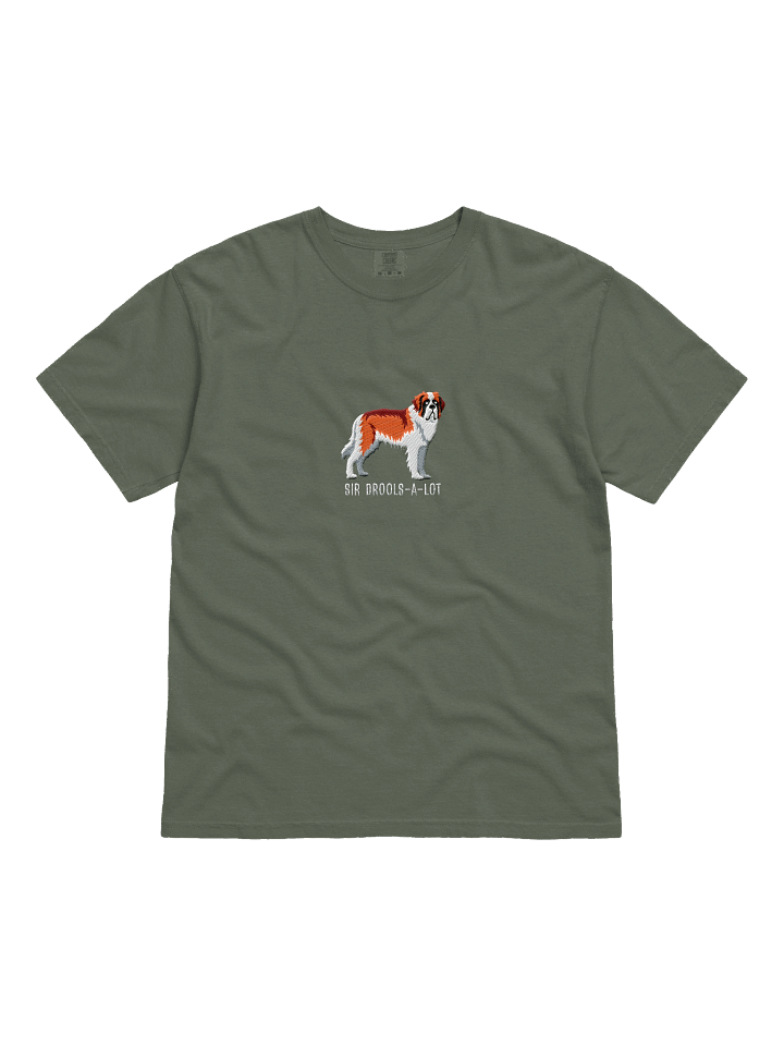 Sir Drools-A-Lot T-Shirt(Embroidered) of a Saint Bernard(Red & White) product image (31)