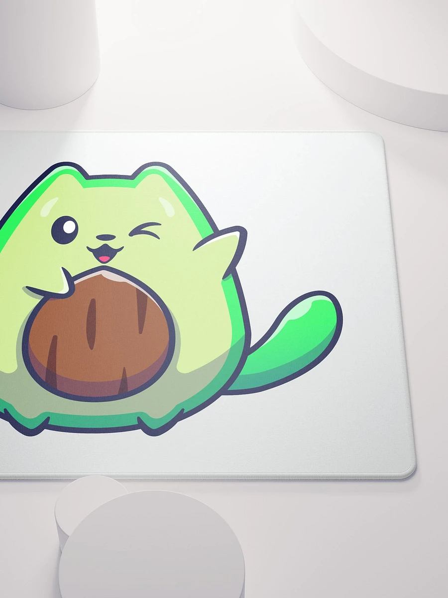 Winking Kawaii Avocado Cat Mousepad product image (9)