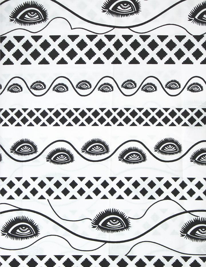 Tessuto Wax Print - Design Occhi - cod.594/C product image (1)