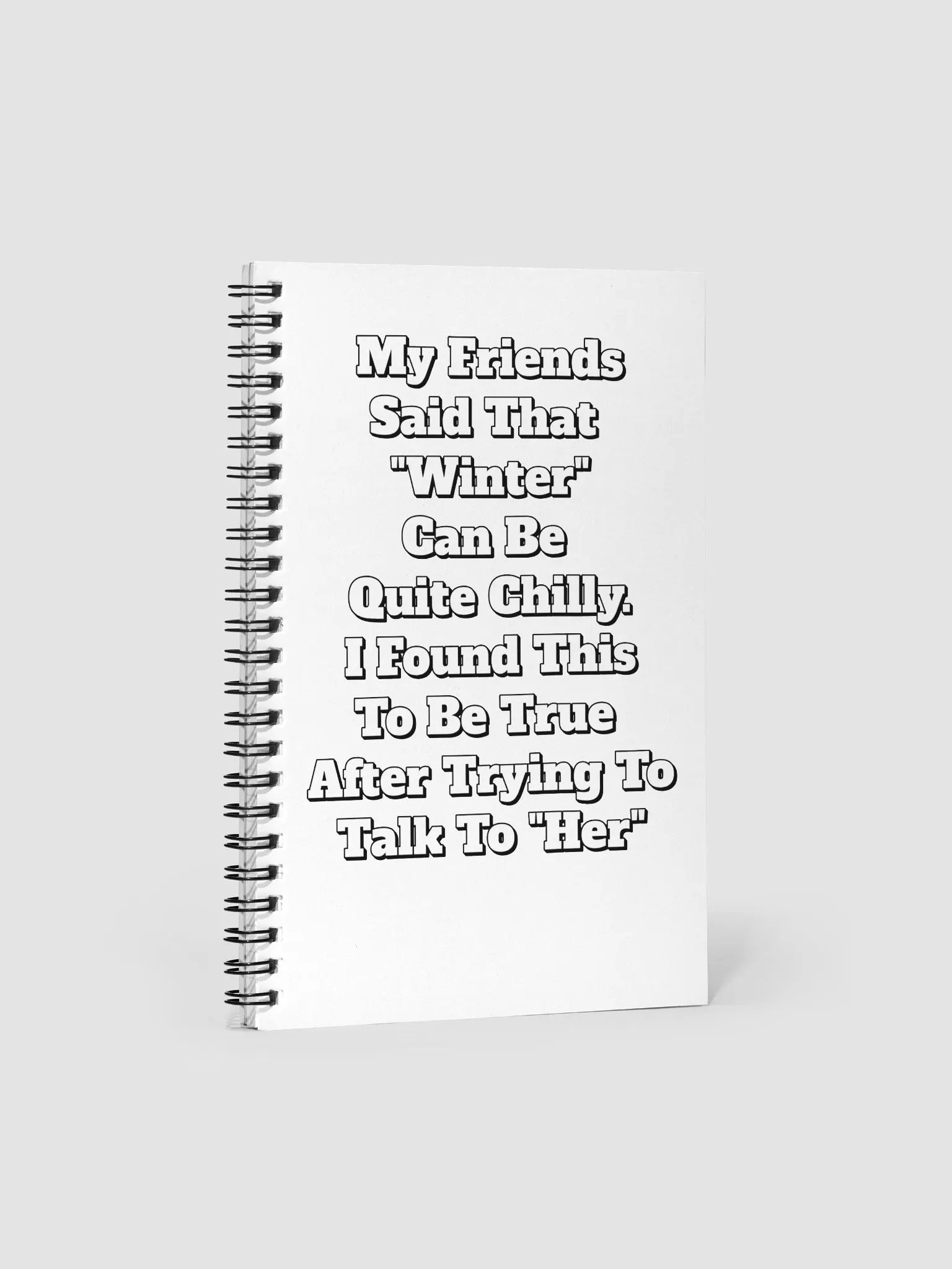 My Friends Said That Winter Can Be Chilly Funny Spiral Notebook product image (4)