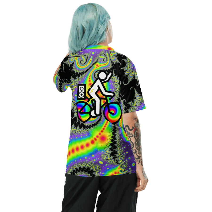 Fractal Bike Rave Jersey - Fluorescent Nebula product image (7)