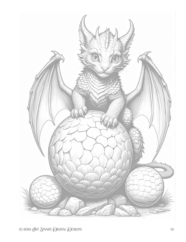 FREE Sample Pages from Cat Dragons Coloring Pages for Adults and Teens product image (4)