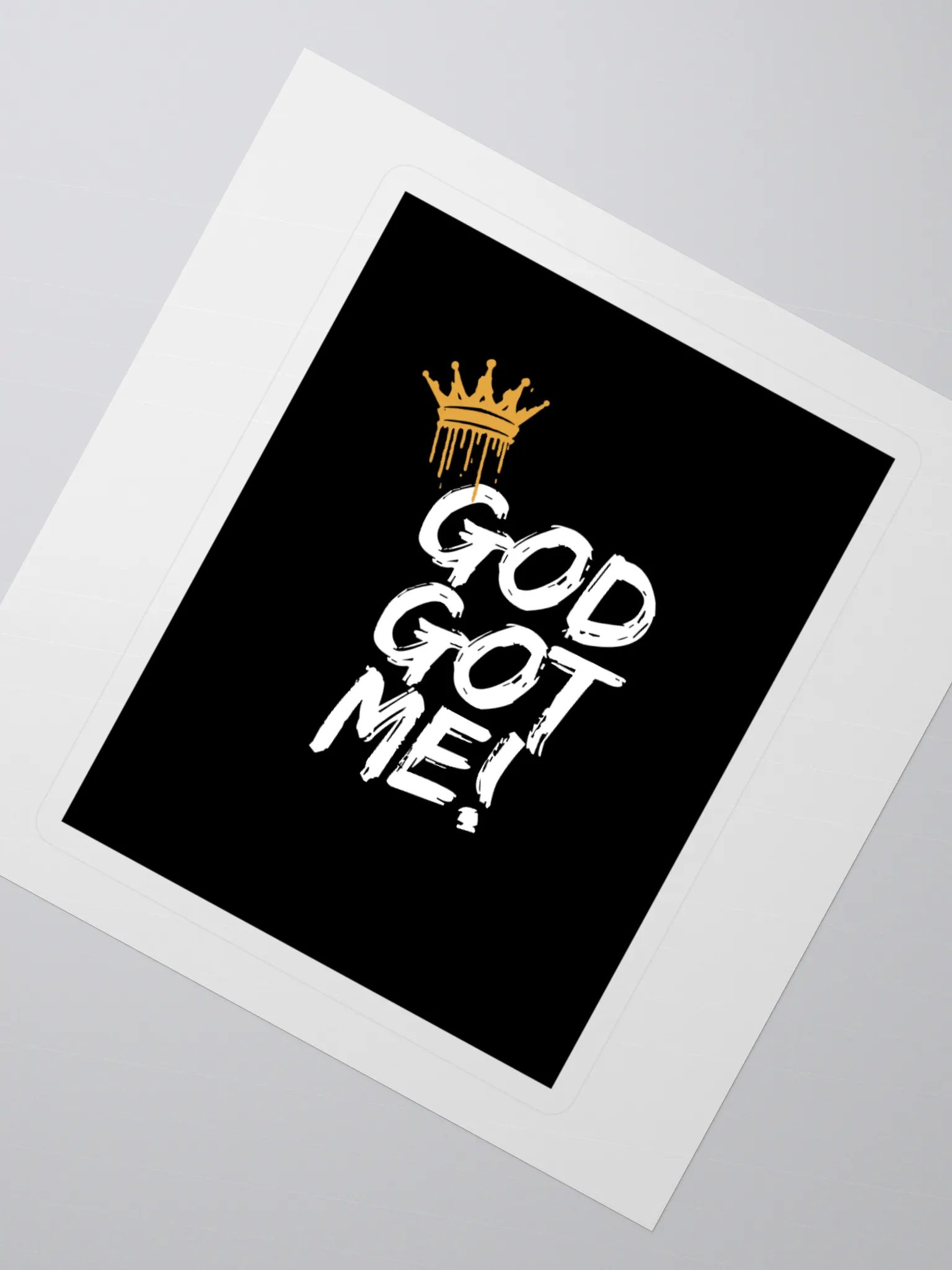 GOD GOT ME! Crown Kiss Cut Stickers product image (2)