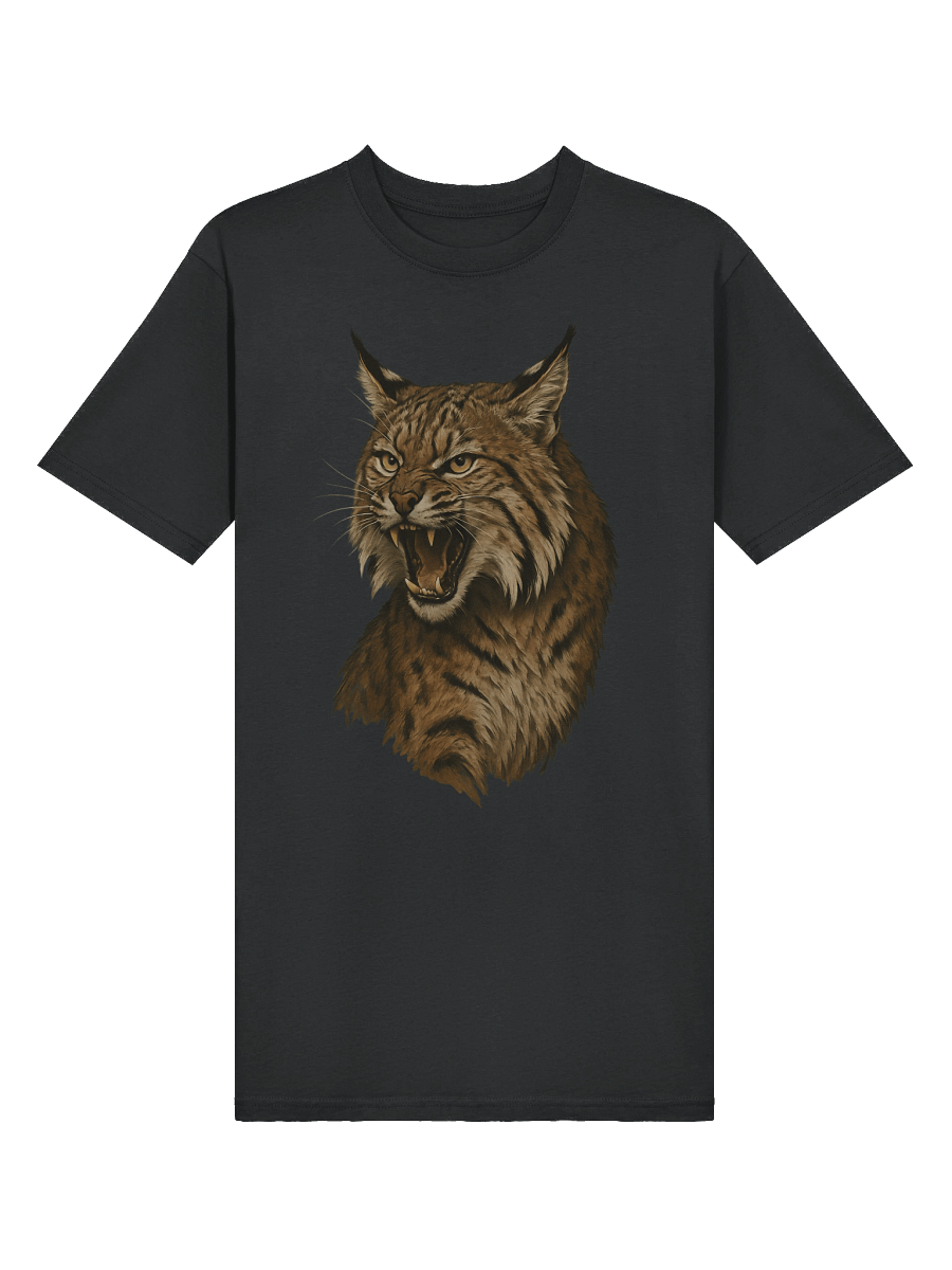 Fierce Lynx Head T-Shirt – Wild Animal Apparel for Men product image (3)