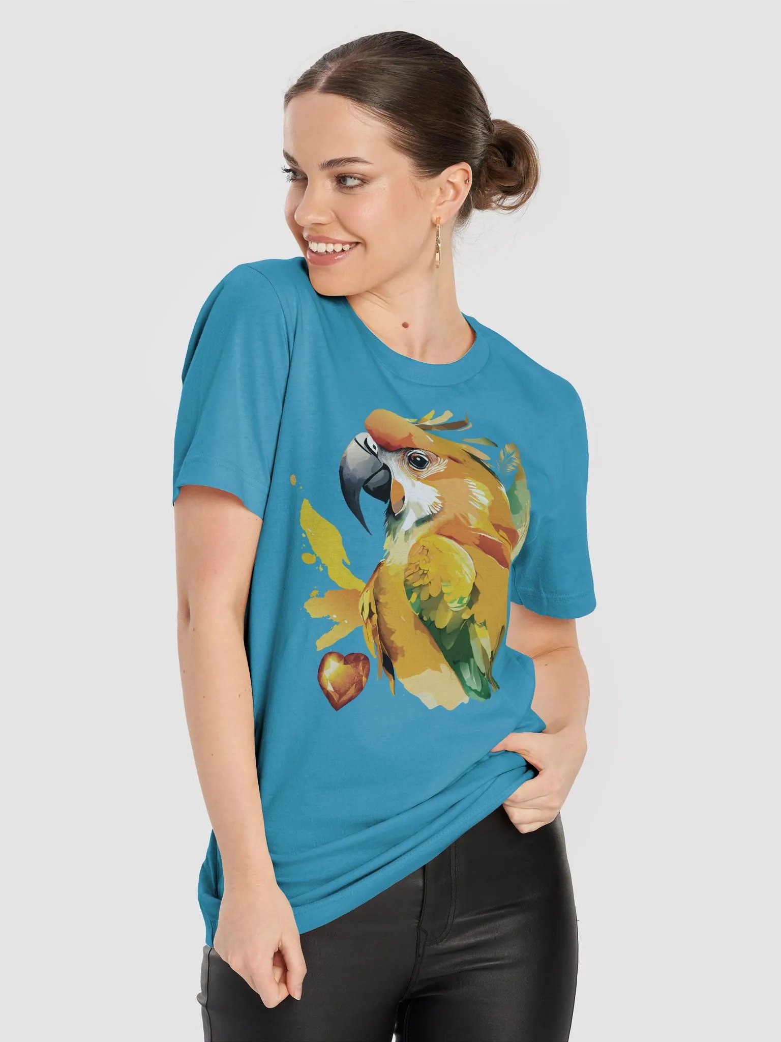 Yellow Art Parrot T-Shirt product image (4)