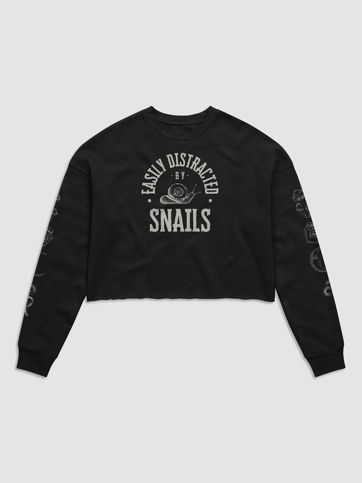 Easily Distracted by Snails - Fleece Cropped Sweatshirt product image (1)