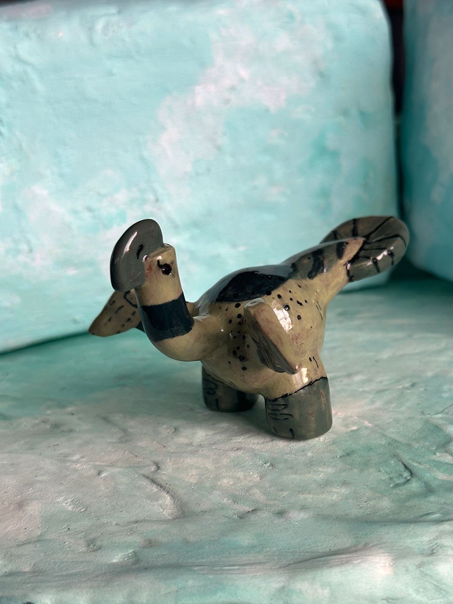 Green Oviraptor Ceramic Spill product image (1)