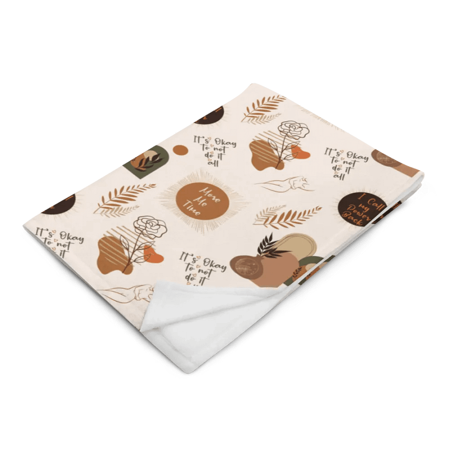 Aesthetic Menopause Self-Care Quotes Blanket product image (5)