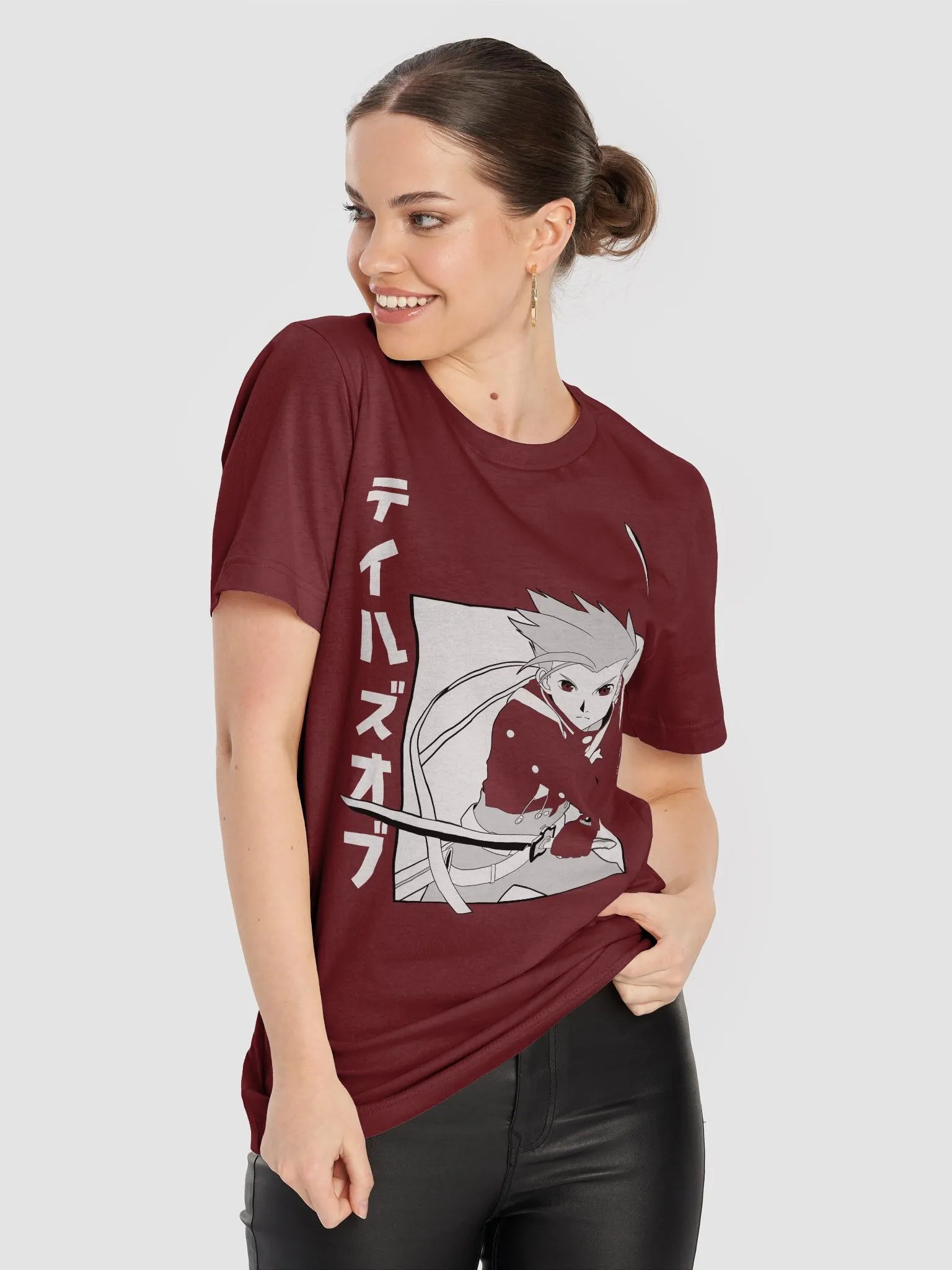 Lloyd (Alt) Supersoft T-shirt (Crimson, Black) product image (11)