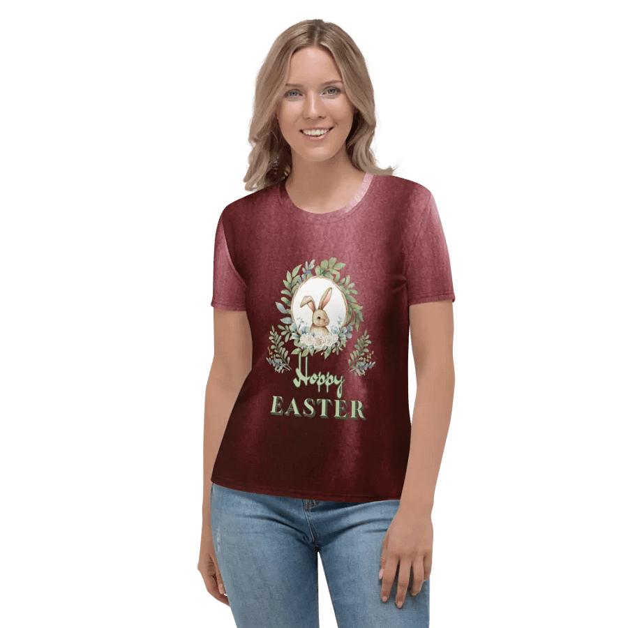 Hoppy Easter All Over Print T-shirt product image (2)