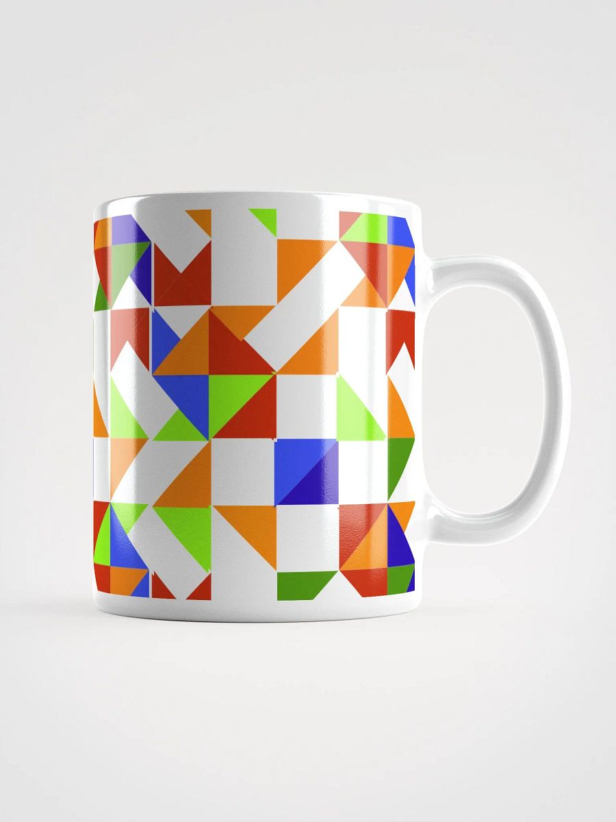 Geometric Shapes Multicolored White Mug product image (7)