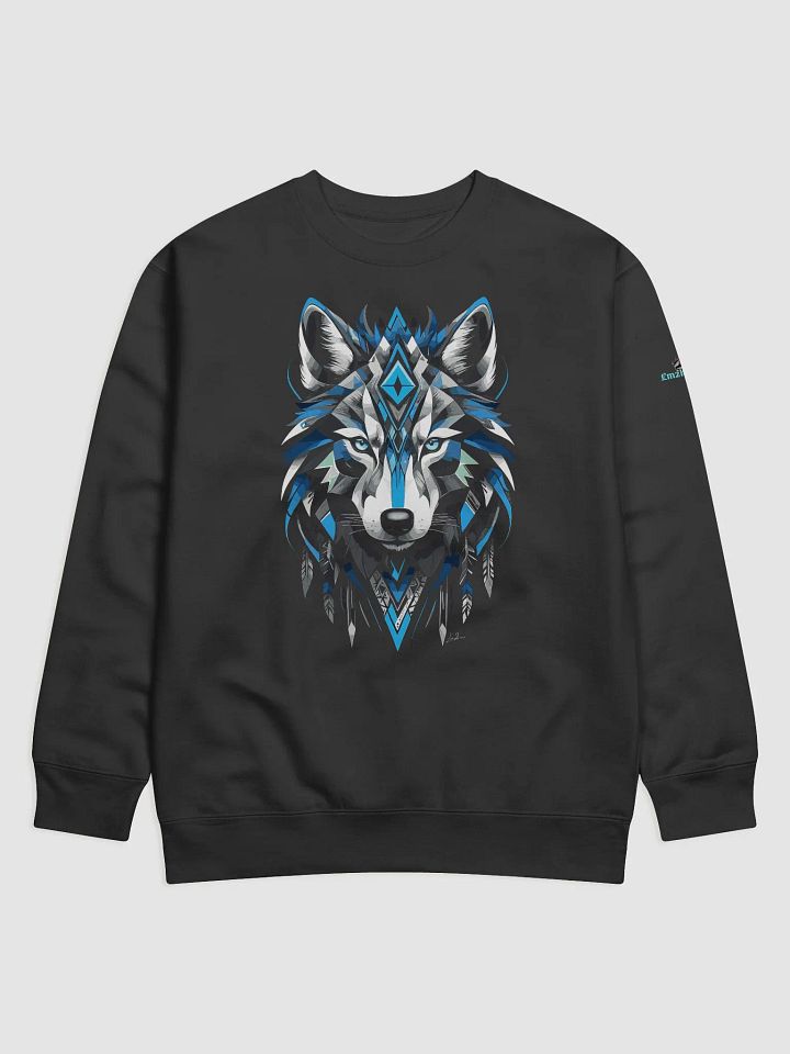 Tribal Wolf Symmetry - Premium Sweatshirt product image (1)