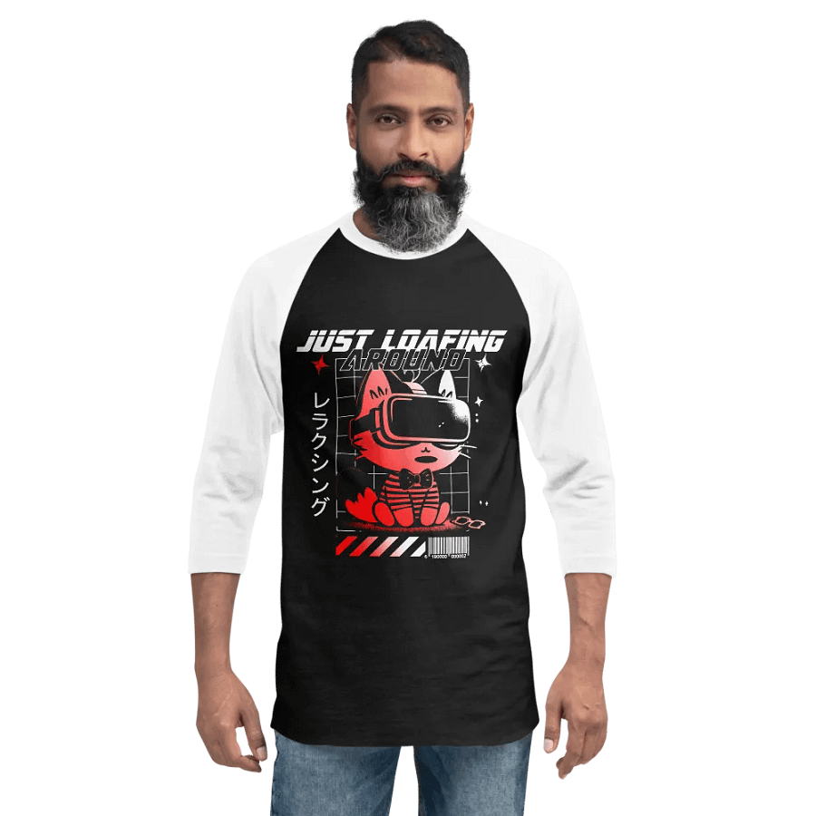 Just Loafing Around || Tultex Raglan Tee product image (6)