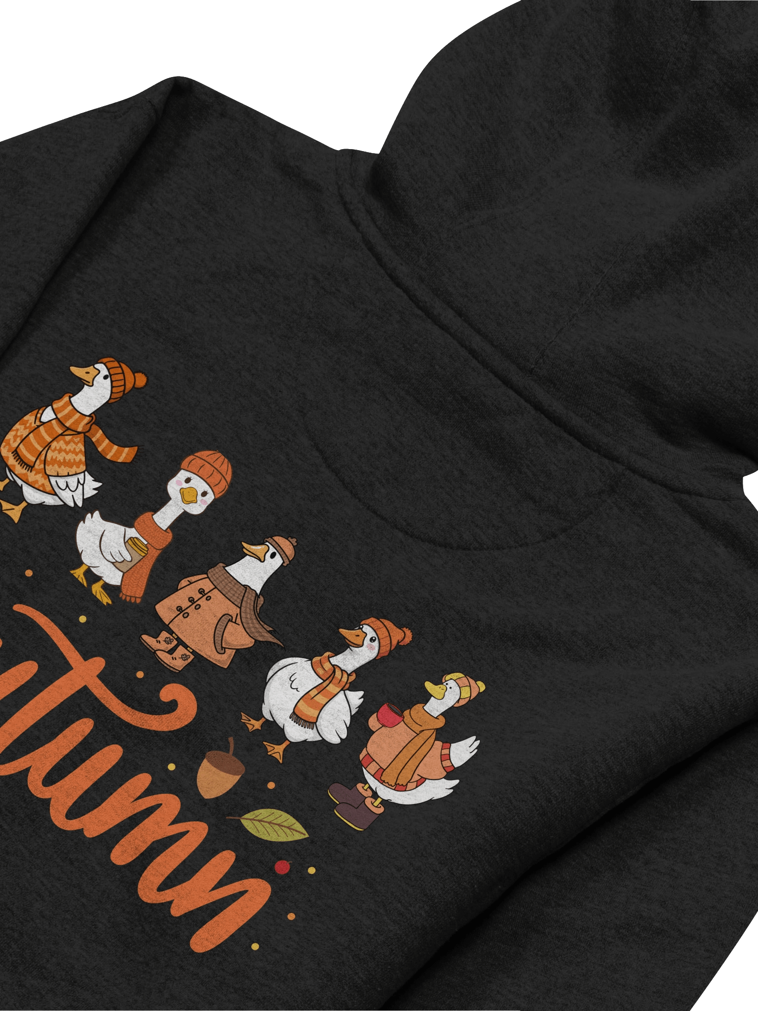 Stylish Autumn Duck's Graphic Hoodie Cozy Fall Typography product image (45)