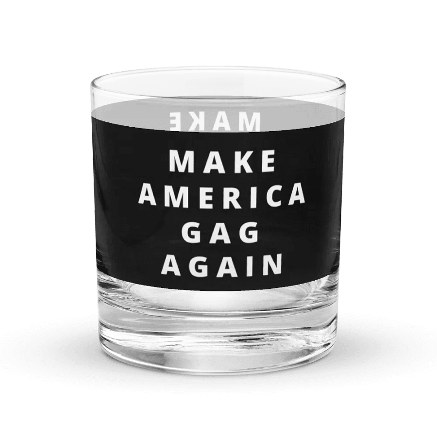 Make America Gag Again Black Chromatic Rocks Glass product image (3)