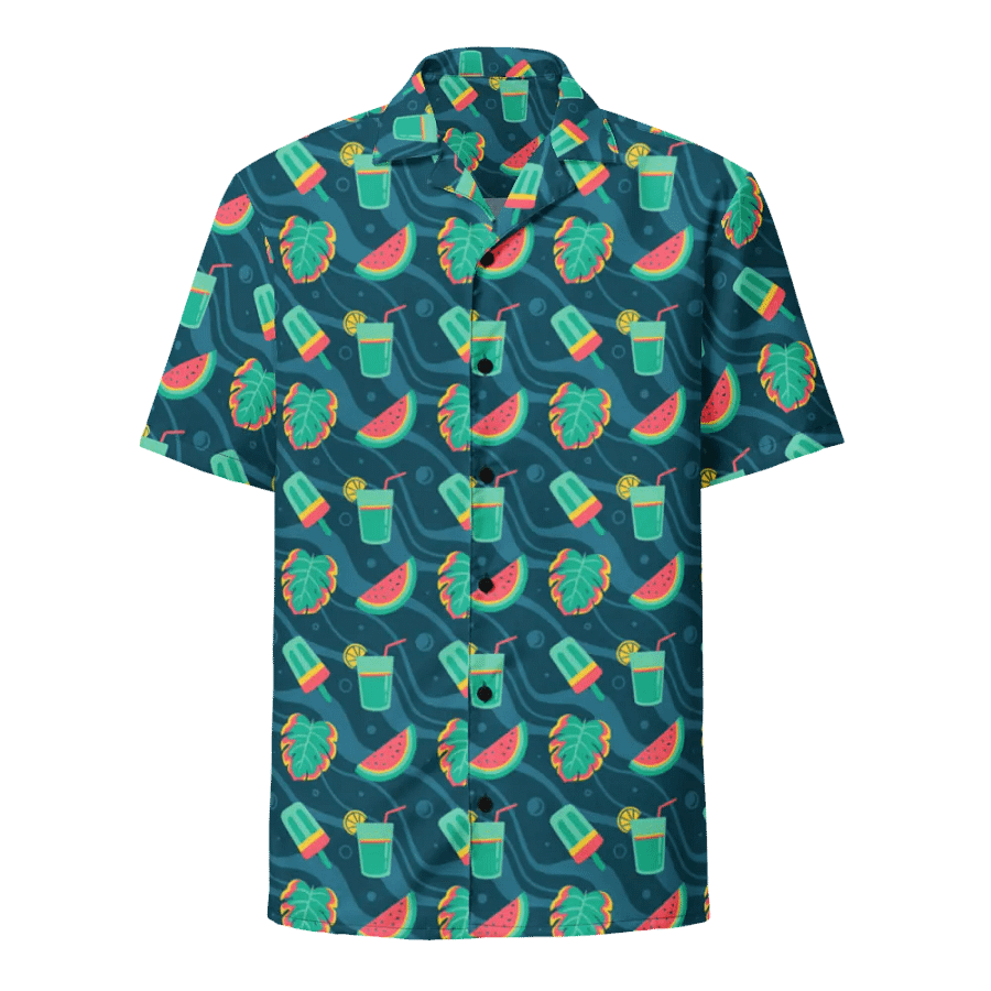 Summer Watermelon Cocktail Hawaiian Shirt product image (1)