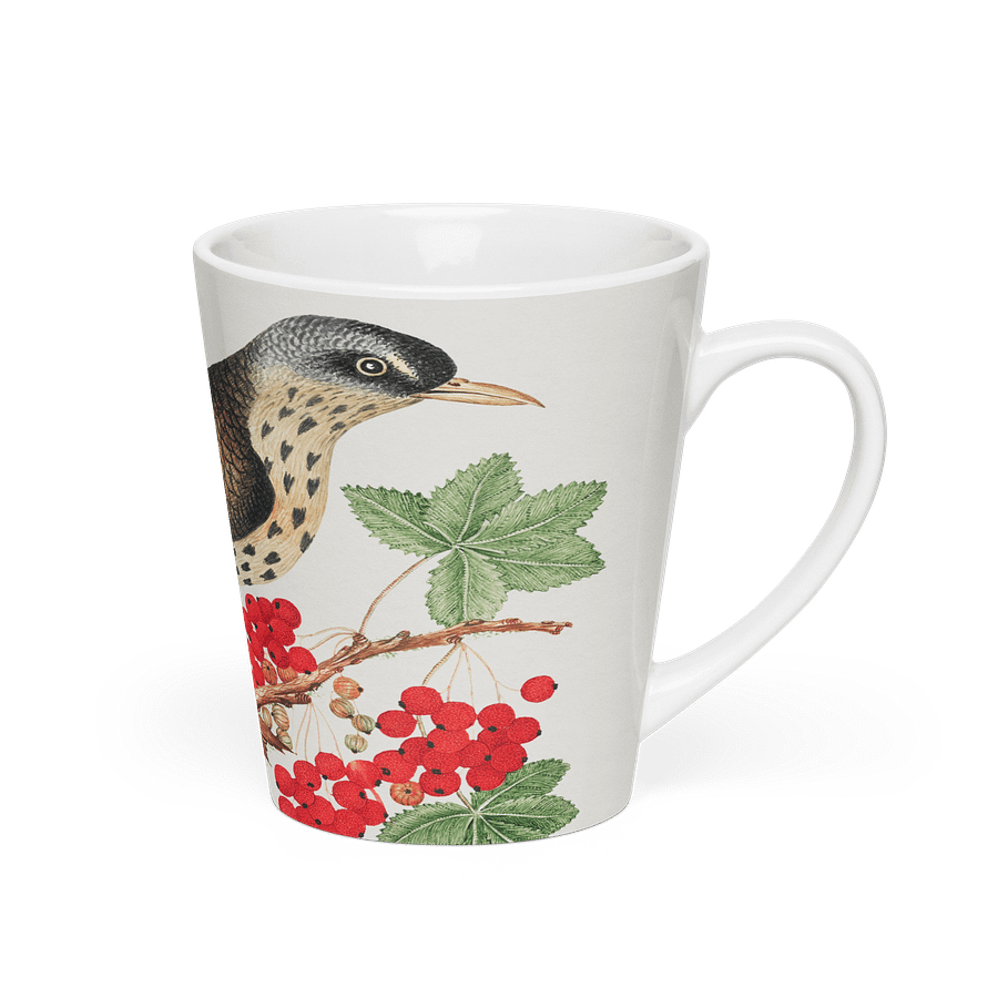 Vintage Bird and Berries Latte Mug product image (2)