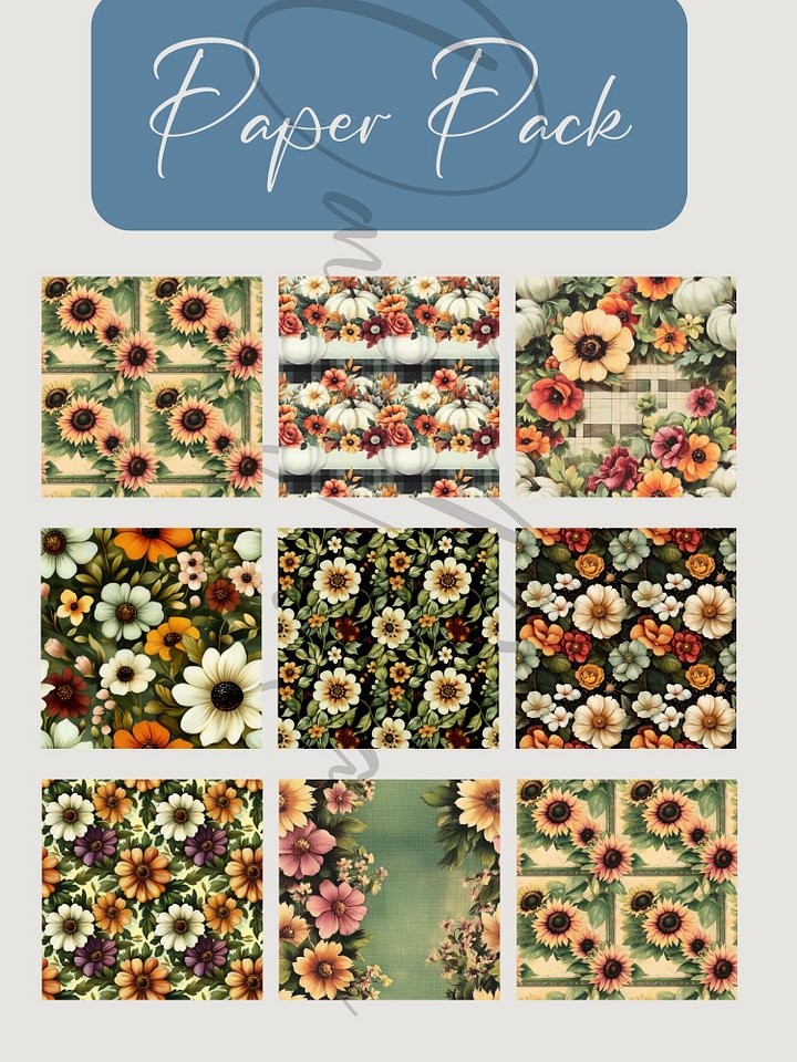 Retro Flower Paper Pack product image (1)