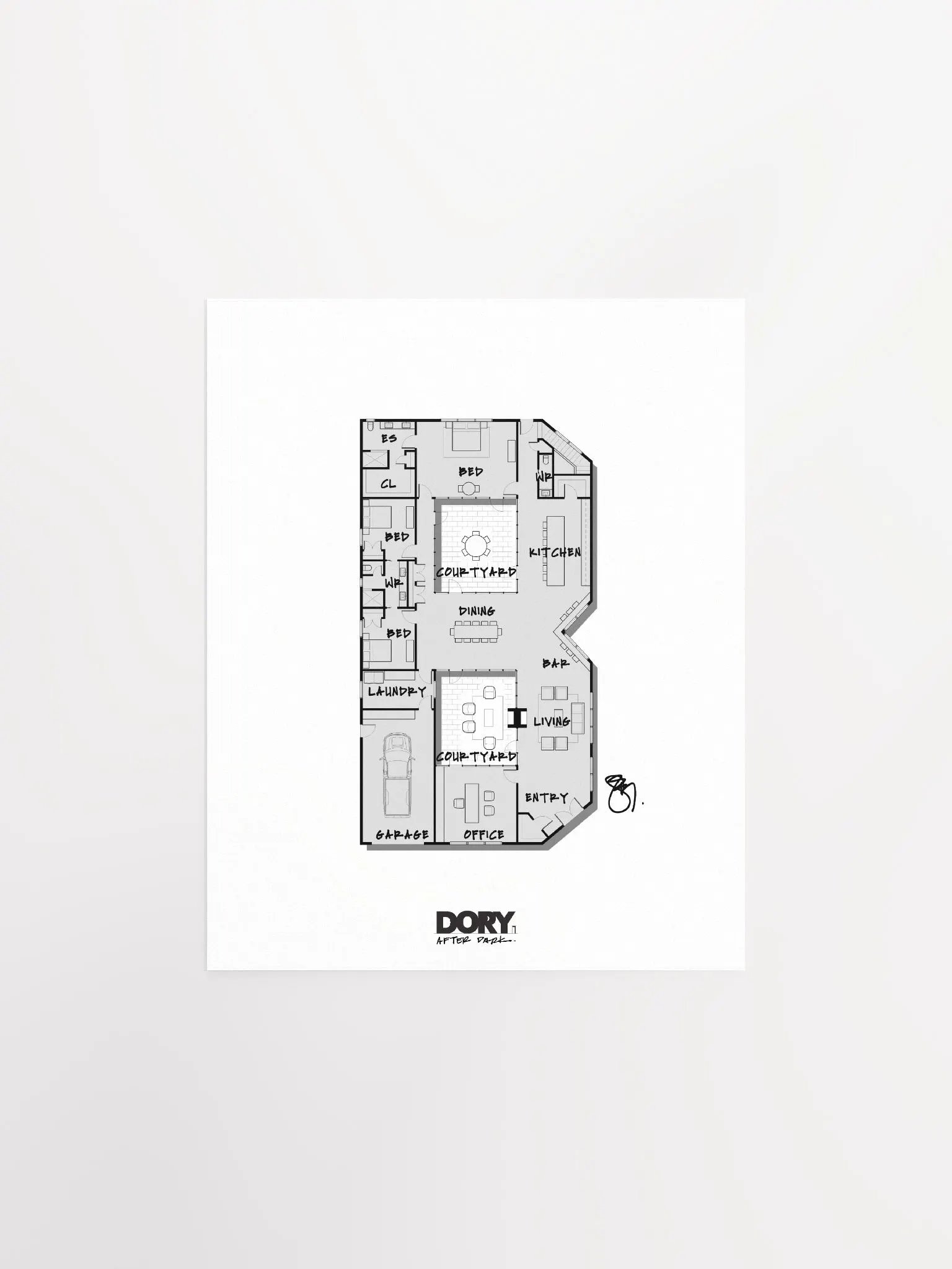 Alphabet Floor Plan Poster - B product image (1)