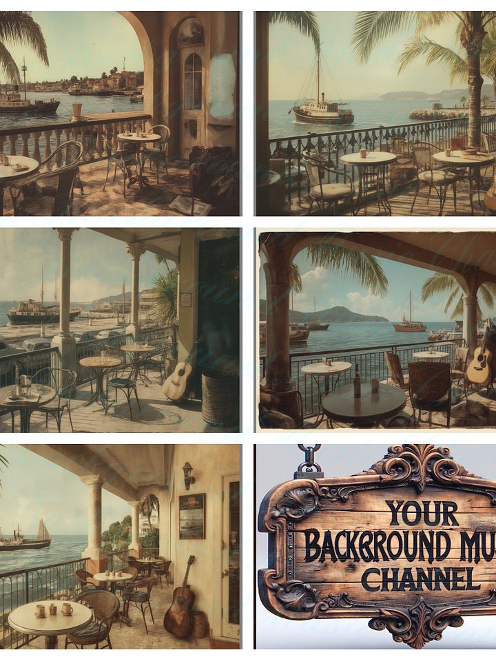 Lo-Fi Bossa Nova Jazz Café Vol. 2 Ep 6-10 • 5 Vintage Rio Images • 3 Sizes Each • Pro Photo Bundle (15 Files) product image (1)