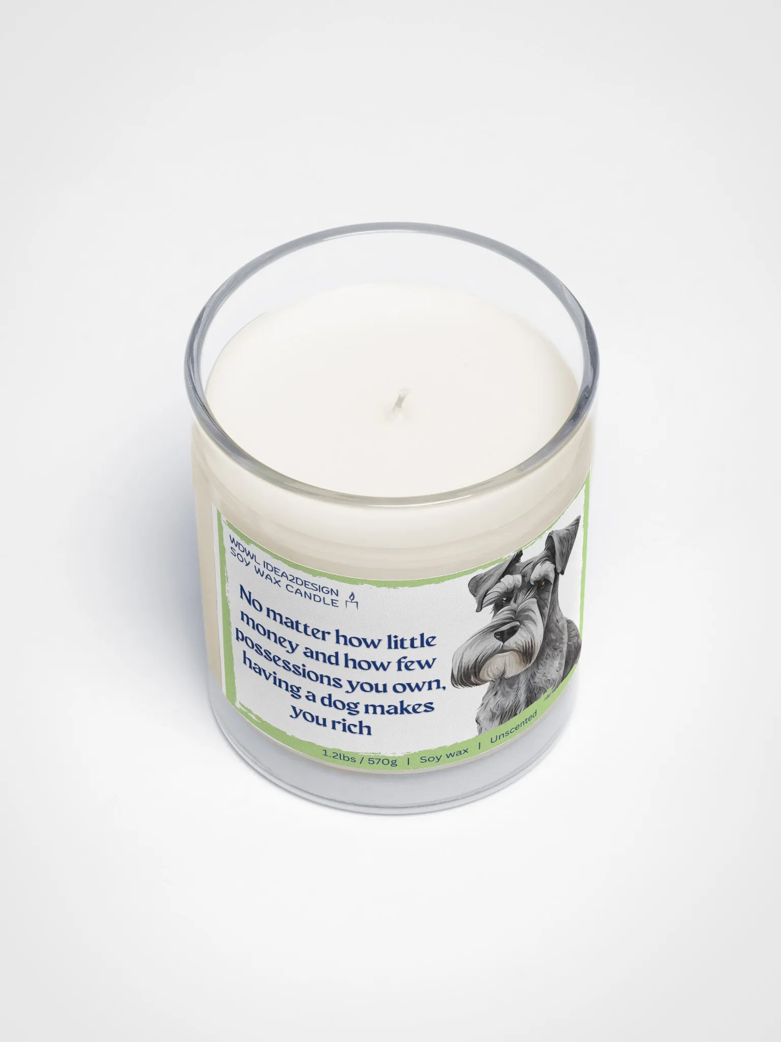 Schnauzer Dog Lover Best Gift, Large Capacity, Great Value & Eco-Friendly Candle – 1.2 lbs of Pure Serenity product image (3)