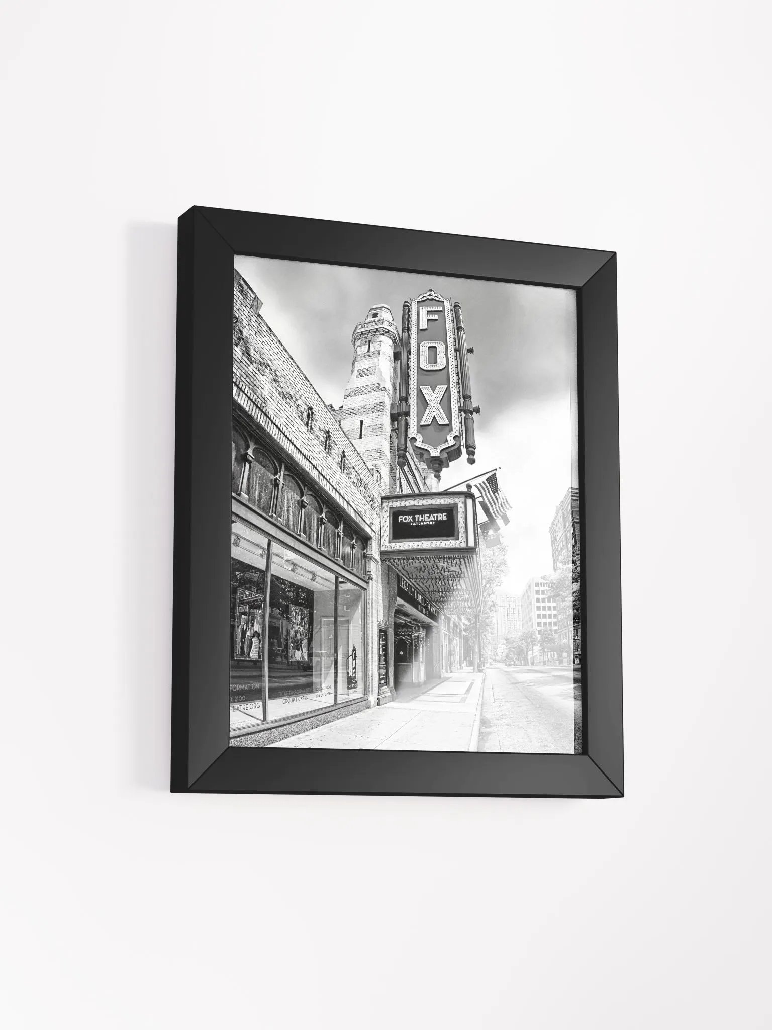 The Fox Theatre – Atlanta Black And White Studio Framed Print product image (2)