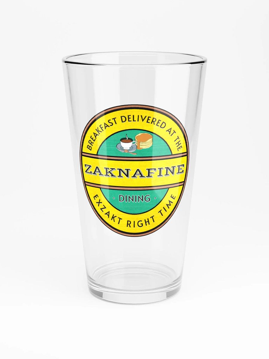 Zaknafine Dining Logo Pint Glass product image (3)