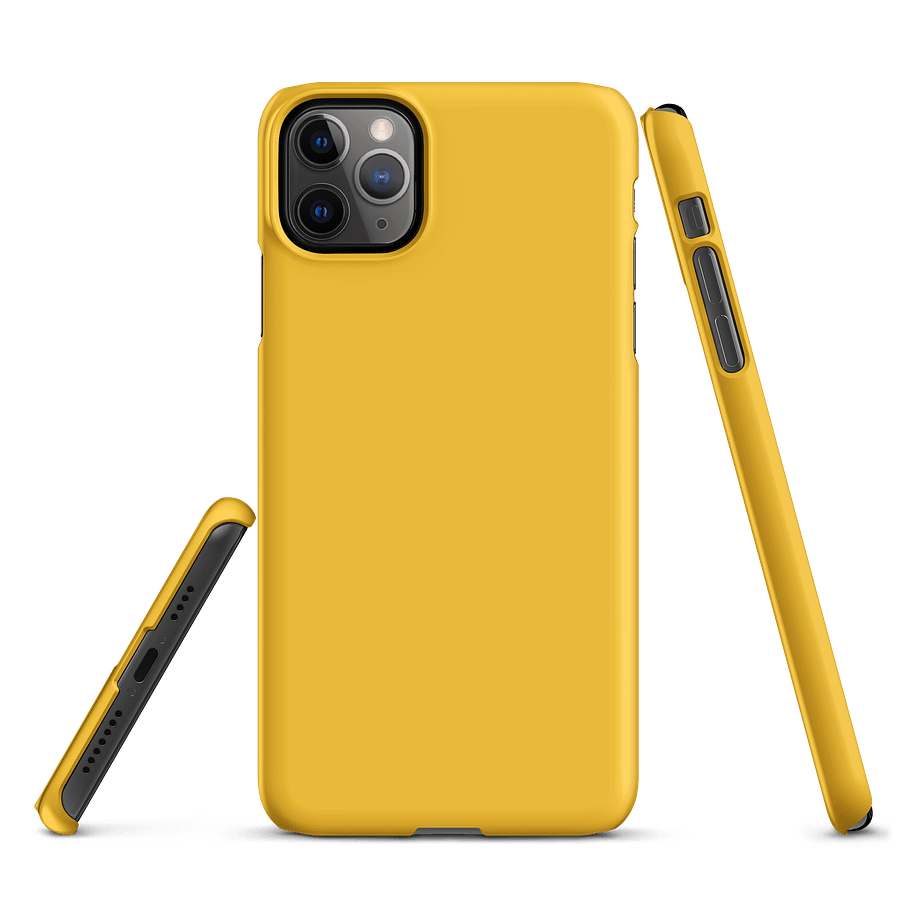 Mustard Yellow Solid Color iPhone® Matte Snap Case product image (3)