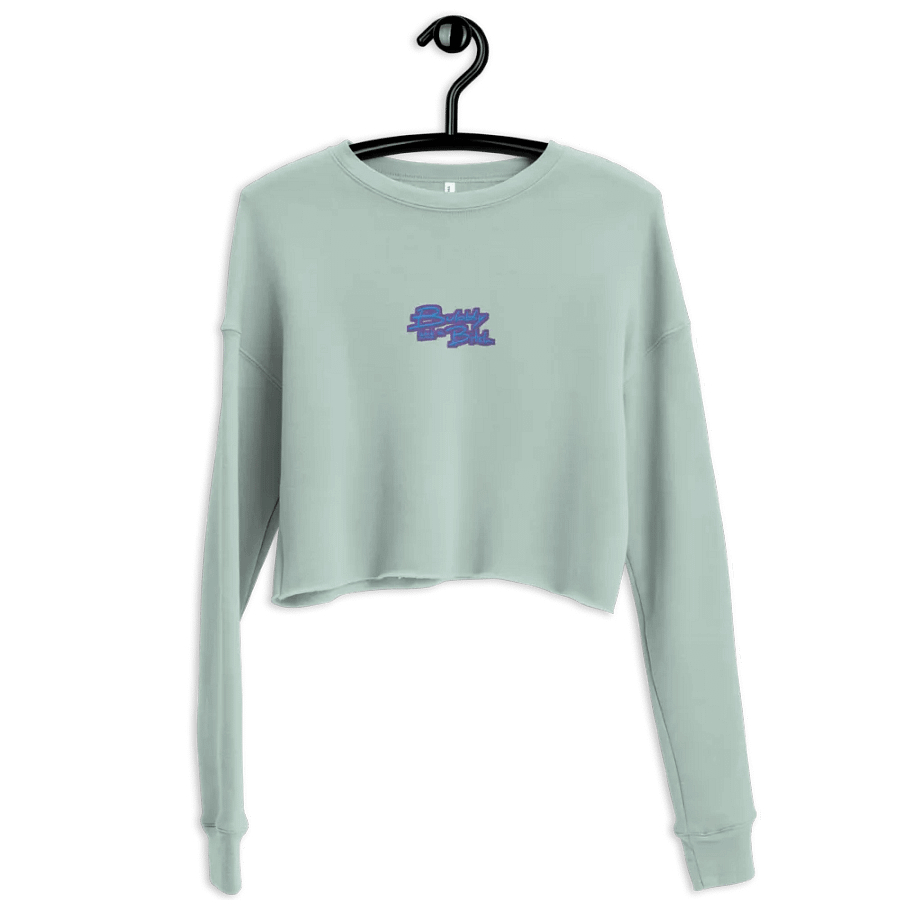 Bubbly and a B*tch (violet bubble design) embroidered fleece crop crew product image (28)