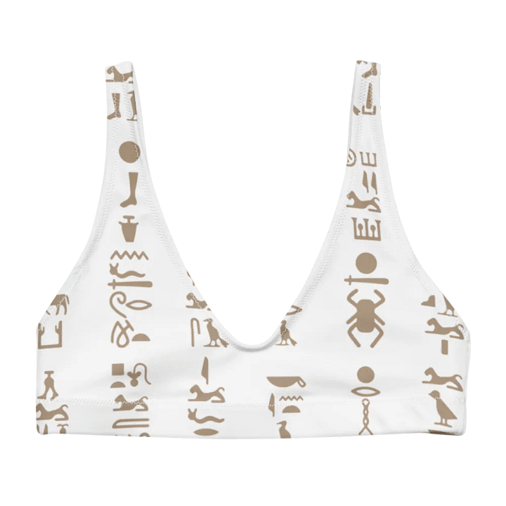 Isis Hieroglyphics White Bikini Top product image (1)