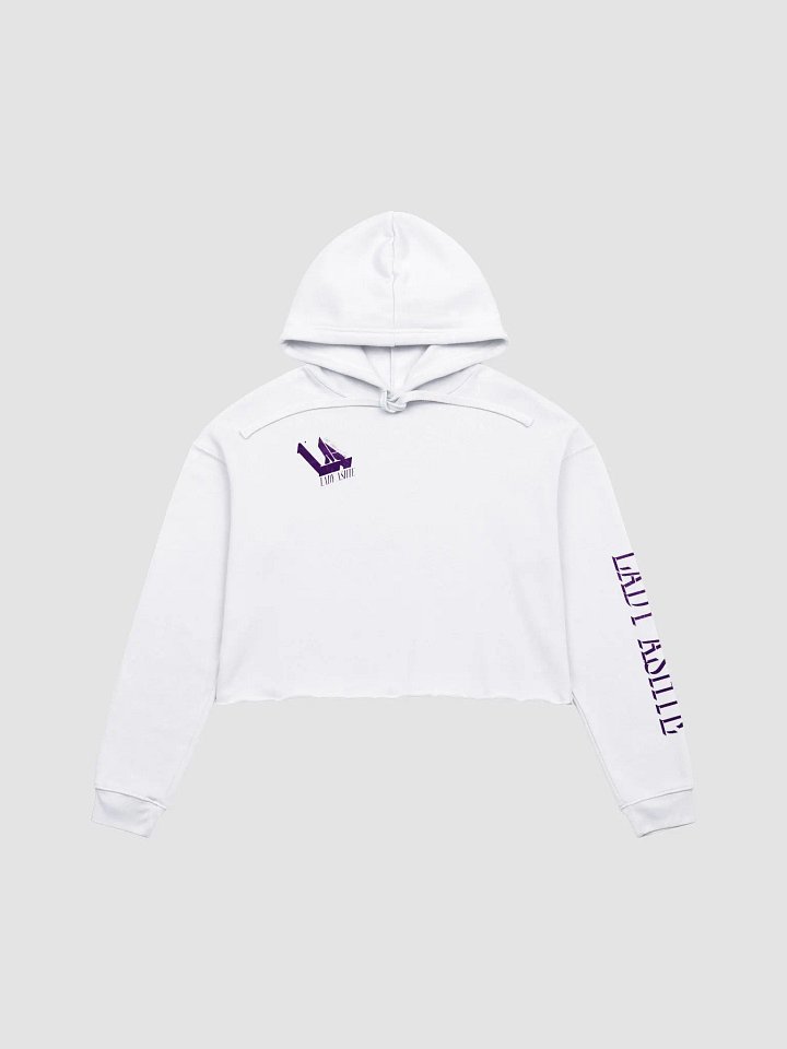 LADY ASHLEE Purple Fleece Crop Hoodie product image (1)