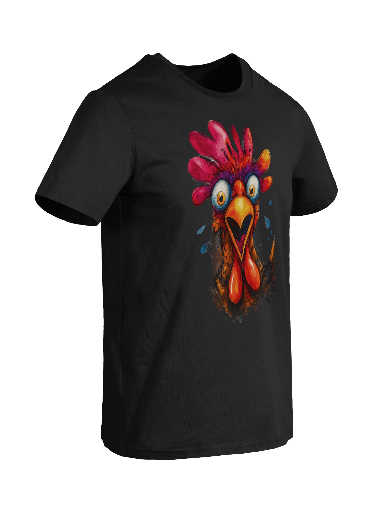 Vibrant Rooster Illustration Organic T-Shirt product image (57)