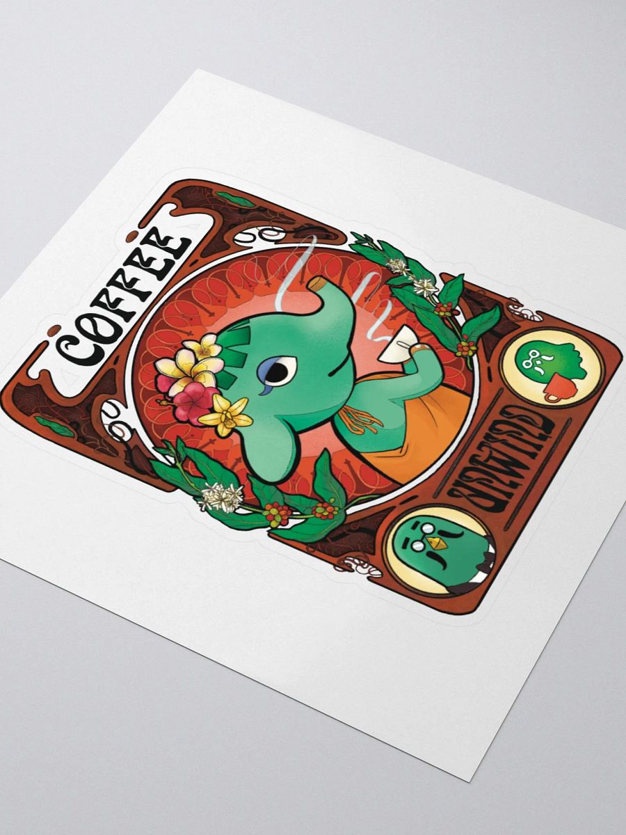 Art Nouveau Coffee-Core Opal Sticker product image (3)