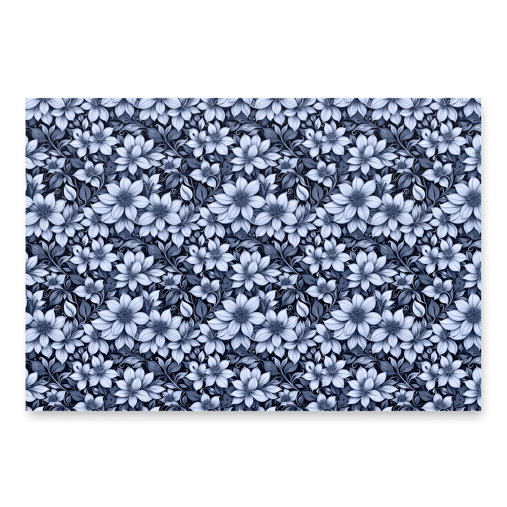 Indigo Flowers Paper Sheet product image (1)